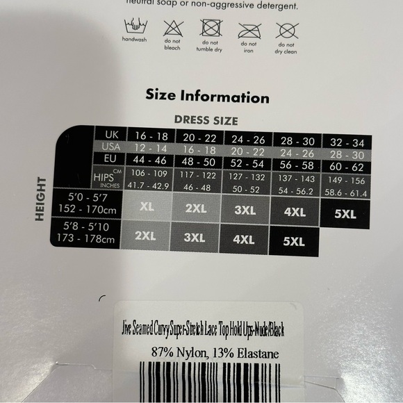 Pamela Mann silky nude with black line up the back stockings. Brand New! - Picture 3 of 4